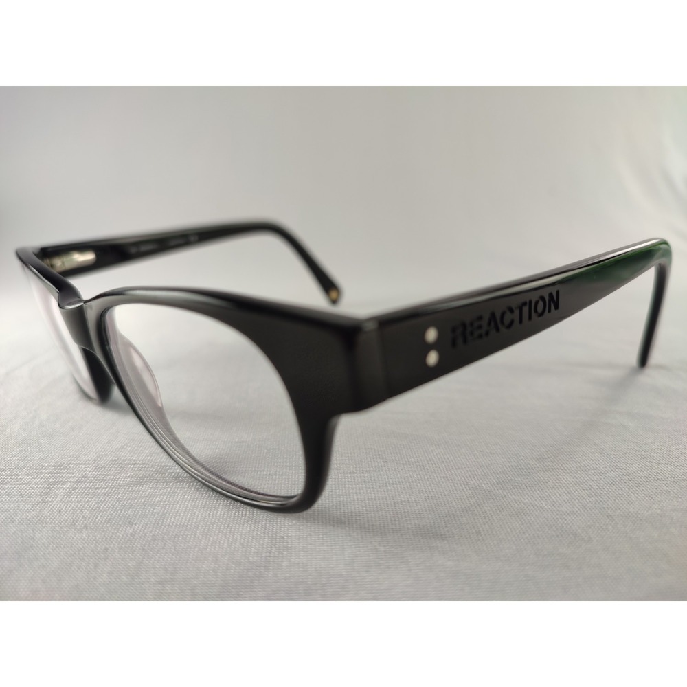 Kenneth Cole Reaction KC691 Black Eyeglass Frames Wayfarer Style 52-17-140